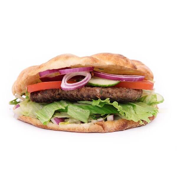 American Humburger With Salad